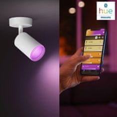 Philips Hue Bluetooth White and Color Ambiance bodové svietidlo Philips Fugato 50632/31/P7 biele GU10 2x5.5W