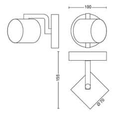 Philips LED Bodové svietidlo Philips Byrl 50671/30/P0 1x4,3W čierne s funkciou SceneSwitch čierne