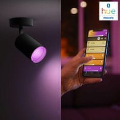 Philips Hue Bluetooth White and Color Ambiance bodové svietidlo Philips Fugato 50633/30/P7 čierne GU10 3x5.5W