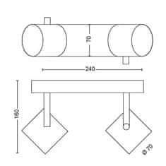 Philips LED Bodové svietidlo Philips Byrl 50672/30/P0 2x4,3W čierne s funkciou SceneSwitch