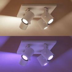 Philips Hue Bluetooth White and Color Ambiance bodové svietidlo Philips Argenta 50624/31/P7 biele GU10 4x5.7W