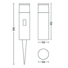 Philips Hue LED White and Color Ambiance Vonkajšie stĺpikové svietidlo Philips Calla 17437/30/P7 čierne 40cm 2200K-6500K RGB extension kit