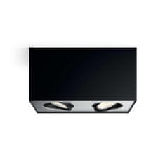 Philips LED Bodové svietidlo Philips Box 50492/30/P0 čierne 2x4,5W