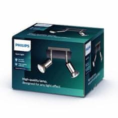 Philips Philips CARREA SVIETIDLO BODOVÉ 2xGU10 max. 50W, 230V, nikel