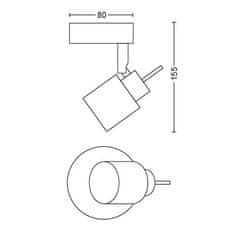 Philips Philips 8719514465374 Meranti SVIETIDLO BODOVÉ 1x35W bez zdroja, čierna