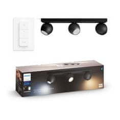 Philips Philips HUE WA Buckram bodové LED svietidlo 3x GU10 5W 350lm 2200-6500K IP20, čierne plus ovládač