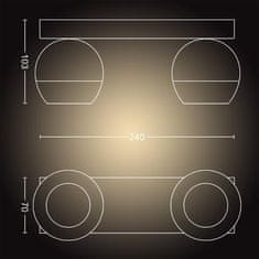 Philips Philips HUE WA Buckram bodové LED svietidlo 2x GU10 5W 350lm 2200-6500K IP20, biele plus ovládač