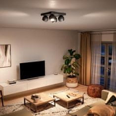 Philips Philips HUE WA Buckram bodové LED svietidlo 4x GU10 5W 350lm 2200-6500K IP20, čierne plus ovládač