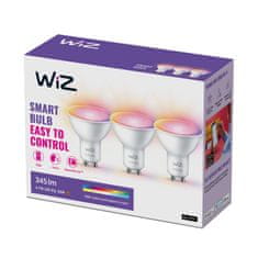 WiZ WiZ SET 3x LED žiarovka GU10 4,7W 400lm 2200-6500K RGB IP20, stmievateľná