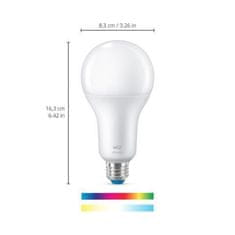 WiZ WiZ LED žiarovka E27 A80 18,5W (150W) 2452lm 2200-6500K RGB IP20, stmievateľná