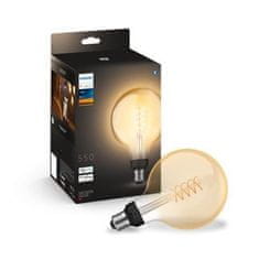 Philips Philips HUE white LED Filament žiarovka E27 G125 7W 550lm 2100K IP20, stmievateľná