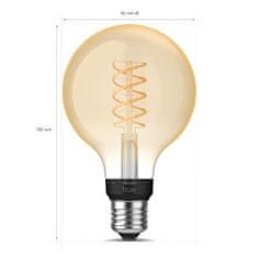 Philips Philips HUE white LED Filament žiarovka E27 G93 7W 550lm 2100K IP20, stmievateľná