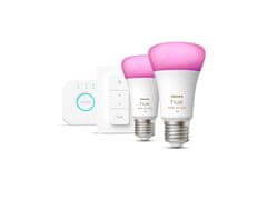 Philips Philips HUE sada Bridge plus 2x WACA LED žiarovka E27 A60 9W 1100lm 2000-6500K RGB IP20 plus ovládač