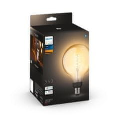 Philips Philips HUE white LED Filament žiarovka E27 G125 7W 550lm 2100K IP20, stmievateľná