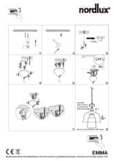 NORDLUX NORDLUX závesné svietidlo Emma 25 10W GU10 čierna opál 48853003