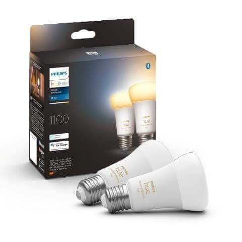 Philips Hue Bluetooth LED White Ambiance set 2ks žiaroviek Philips 8719514291256 E27 A60 8W 1100lm 2200-6500K stmievateľné