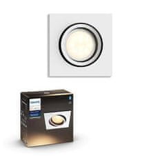 Philips Hue White Ambiance Stropné podhľadové svietidlo Philips Milliskin BT 8719514338609 LED GU10 5W 350lm 2200-6500K 230V, biele hranaté s Bluetooth