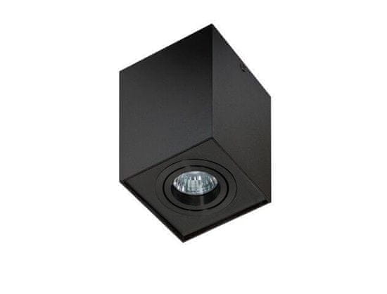 AZZARDO Stropné bodové prisadené svietidlo AZzardo Eloy 1 black/black AZ2137 GU10 1x50W IP20 9,5 cm hranaté čierne