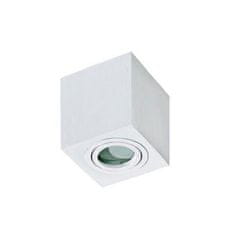 AZZARDO Stropné bodové prisadené svietidlo AZzardo Brant Square IP44 white AZ2822 GU10 1x50W IP44 9cm hranaté biele