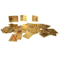 WOWO Sada 54 plastových pokrových hracích kariet - Zlatý balíček
