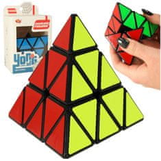 WOWO PYRAMINX Puzzle Kocka - Logická Hra pre Rozvoj Myslenia, 9,7 cm