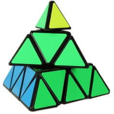 WOWO PYRAMINX Puzzle Kocka - Logická Hra pre Rozvoj Myslenia, 9,7 cm