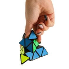 WOWO PYRAMINX Puzzle Kocka - Logická Hra pre Rozvoj Myslenia, 9,7 cm