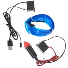 KIK KX4956_1 LED ambientné osvetlenie do auta / auto USB / 12V páska 3m modrá