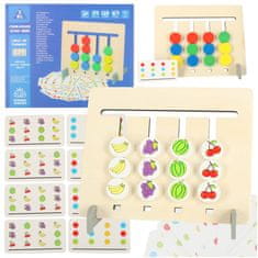 WOWO Edukačná Drevená Hračka Montessori - Farebné Ovocie