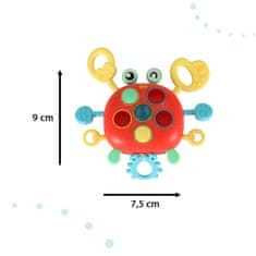 KIK KX4603 Detské hryzátko krab - zmyslová hračka