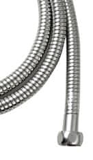 SAPHO , LUX kovová sprchová hadica, opletená, možnosť natiahnutia, 150-180cm, chróm, FSACC293