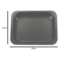 WOWO Univerzálna čierna tortová forma na pečenie, 29 cm x 22 cm x 6 cm