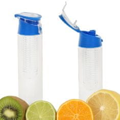 KIK KX4391_3 Fľaša na vodu s ovocnou vložkou 800 ml modrá