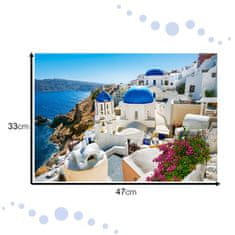 WOWO CASTORLAND Puzzle 500 Dielikov - Leto na Santorini, Skladačka pre Deti 9+