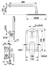 KFA armatura Halit podomietkový sprchový set, chróm (4829-511-00)