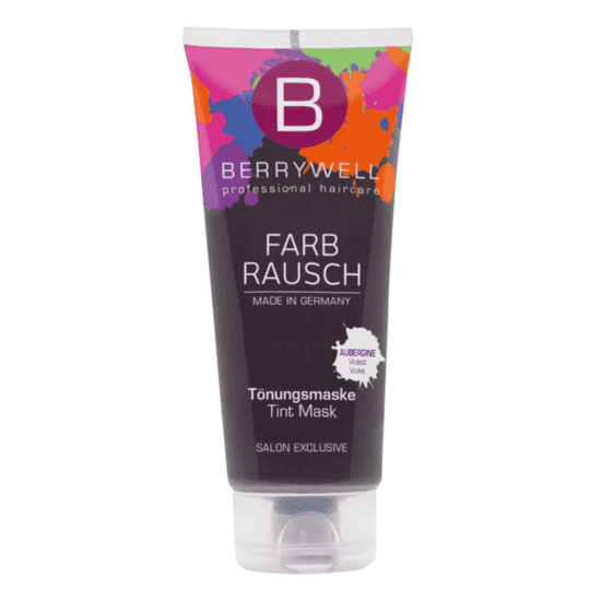 Berrywell Farebná maska na vlasy Farbrausch Tint Mask AUBERGINE 201 ml