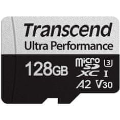 Transcend Pamäťová karta 340S microSDXC 128GB UHS-I U3 V30 A2 (160R/ 125W) + adapter