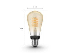 Philips Hue Bluetooth LED White žiarovka Filament E27 ST64 7W 550lm 2100K