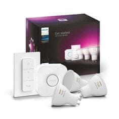 Philips Hue Bluetooth LED White and Color Ambiance základná sada 3xLED žiarovka GU10 plus Dimmer Switch plus Bridge 8719514340107 3x4,3W 3x350lm 2000K-6500K RGB