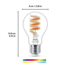 WiZ WiZ LED žiarovka E27 A60 6,3 W 470lm 2200-6500K RGB IP20, stmievateľná