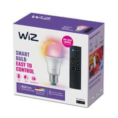 WiZ WiZ SET 1x LED žiarovka E27 A60 8W (60W) 806lm 2200-6500K RGB IP20, stmievateľná plus ovládač