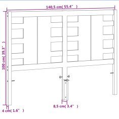 Vidaxl Čelo postele voskové hnedé 135 cm masívna borovica