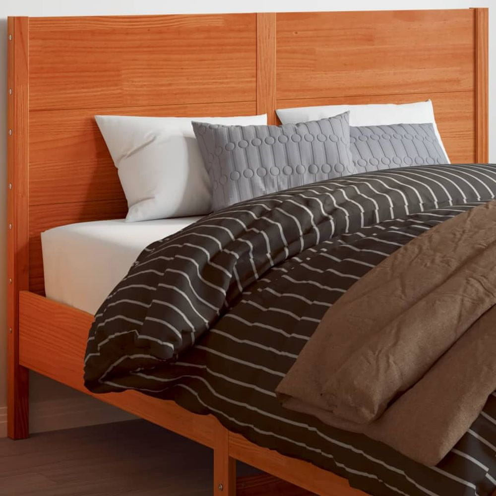 Vidaxl Čelo postele voskové hnedé 180 cm masívna borovica
