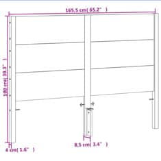 Vidaxl Čelo postele voskové hnedé 160 cm masívna borovica