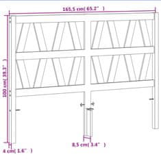 Vidaxl Čelo postele voskové hnedé 160 cm masívna borovica