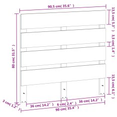 Vidaxl Čelo postele voskové hnedé 90 cm masívna borovica