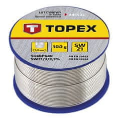 Topex Cínová spájka 60% Sn, drôt 1,5 mm, 100 g