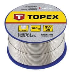 Topex Cínová spájka 60% Sn, drôt 1,0 mm, 100 g