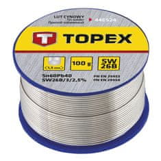 Topex Cínová spájka 60% Sn, drôt 1,5 mm, 100 g