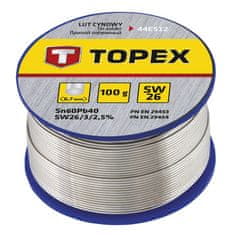 Topex Cínová spájka 60% Sn, drôt 0,7 mm, 100 g